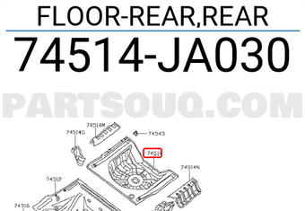 Nissan 74514JA030 FLOOR-REAR,REAR