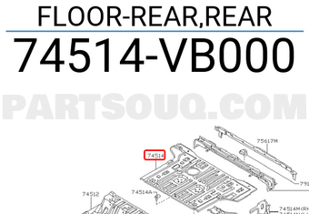 Nissan 74514VB000 FLOOR-REAR,REAR