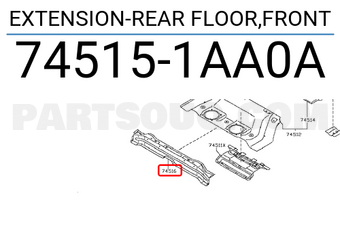 Nissan 745151AA0A EXTENSION-REAR FLOOR,FRONT