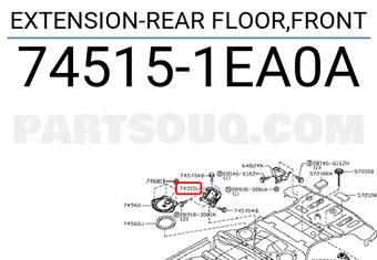 Nissan 745151EA0A EXTENSION-REAR FLOOR,FRONT