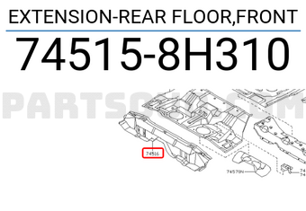 Nissan 745158H310 EXTENSION-REAR FLOOR,FRONT