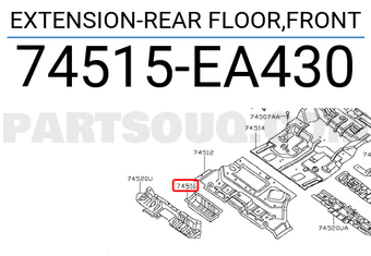 Nissan 74515EA430 EXTENSION-REAR FLOOR,FRONT