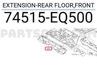 Nissan 74515EQ500 EXTENSION-REAR FLOOR,FRONT