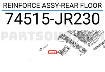Nissan 74515JR230 REINFORCE ASSY-REAR FLOOR