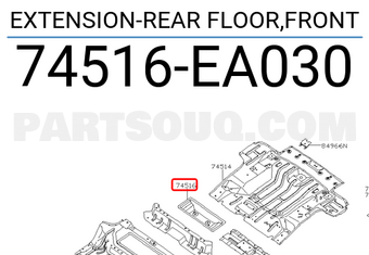 Nissan 74516EA030 EXTENSION-REAR FLOOR,FRONT