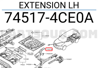 Nissan 745174CE0A EXTENSION LH