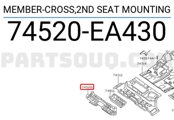 Nissan 74520EA430 MEMBER-CROSS,2ND SEAT MOUNTING