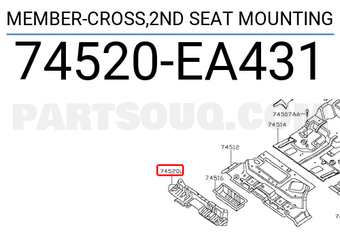 Nissan 74520EA431 MEMBER-CROSS,2ND SEAT MOUNTING