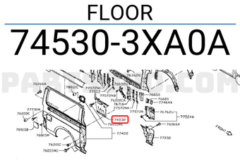 Nissan 745303XA0A FLOOR