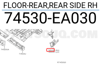 Nissan 74530EA030 FLOOR-REAR,REAR SIDE RH