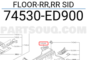 Nissan 74530ED900 FLOOR-RR,RR SID