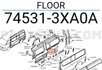 Nissan 745313XA0A FLOOR