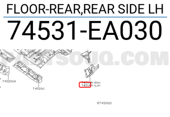Nissan 74531EA030 FLOOR-REAR,REAR SIDE LH