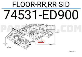 Nissan 74531ED900 FLOOR-RR,RR SID