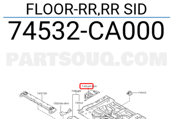 Nissan 74532CA000 FLOOR-RR,RR SID