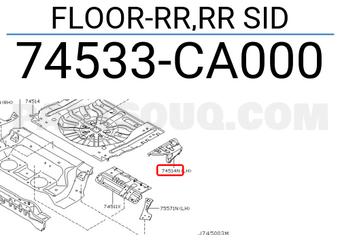 Nissan 74533CA000 FLOOR-RR,RR SID
