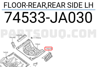 Nissan 74533JA030 FLOOR-REAR,REAR SIDE LH