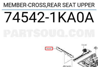 Nissan 745421KA0A MEMBER-CROSS,REAR SEAT UPPER