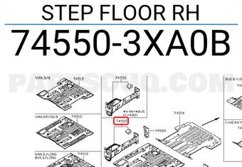 Nissan 745503XA0B STEP FLOOR RH