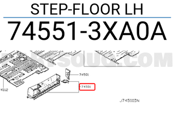 Nissan 745513XA0A STEP-FLOOR LH