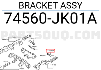 Nissan 74560JK01A BRACKET ASSY
