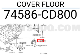 Nissan 74586CD800 COVER FLOOR