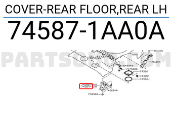 Nissan 745871AA0A COVER-REAR FLOOR,REAR LH