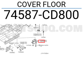 Nissan 74587CD800 COVER FLOOR