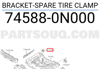 Nissan 745880N000 BRACKET-SPARE TIRE CLAMP