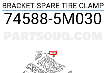 Nissan 745885M030 BRACKET-SPARE TIRE CLAMP