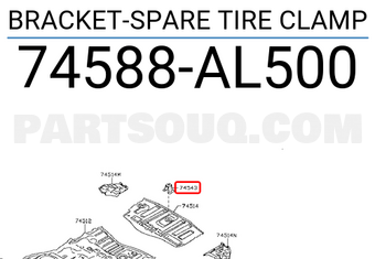 Nissan 74588AL500 BRACKET-SPARE TIRE CLAMP