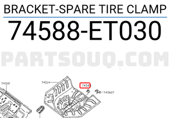 Nissan 74588ET030 BRACKET-SPARE TIRE CLAMP