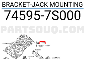 Nissan 745957S000 BRACKET-JACK MOUNTING