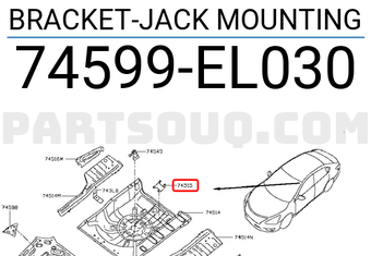 Nissan 74599EL030 BRACKET-JACK MOUNTING
