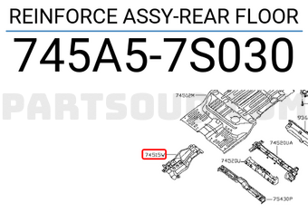Nissan 745A57S030 REINFORCE ASSY-REAR FLOOR