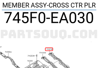 Nissan 745F0EA030 MEMBER ASSY-CROSS CTR PLR