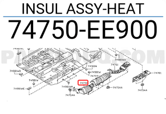 Nissan 74750EE900 INSUL ASSY-HEAT