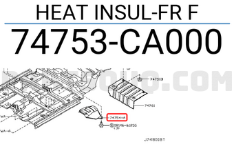 Nissan 74753CA000 HEAT INSUL-FR F