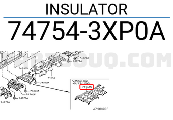 Nissan 747543XP0A INSULATOR