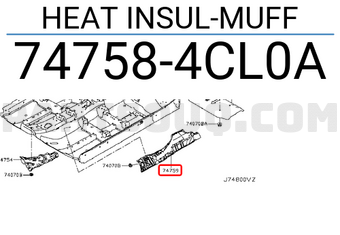 Nissan 747584CL0A HEAT INSUL-MUFF
