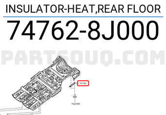 Nissan 747628J000 INSULATOR-HEAT,REAR FLOOR