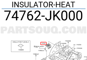 Nissan 74762JK000 INSULATOR-HEAT