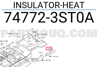Nissan 747723ST0A INSULATOR-HEAT