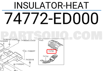Nissan 74772ED000 INSULATOR-HEAT
