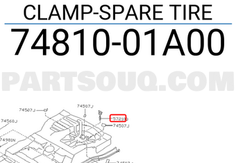 Nissan 7481001A00 CLAMP-SPARE TIRE