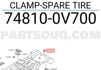 Nissan 748100V700 CLAMP-SPARE TIRE