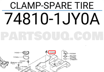 Nissan 748101JY0A CLAMP-SPARE TIRE