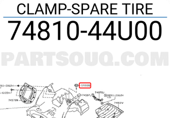 Nissan 7481044U00 CLAMP-SPARE TIRE