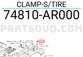 Nissan 74810AR000 CLAMP-S/TIRE