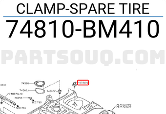 Nissan 74810BM410 CLAMP-SPARE TIRE